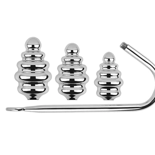 Screw-in GreatBenefit 8826 Hook Anal Ribbed Set 0818